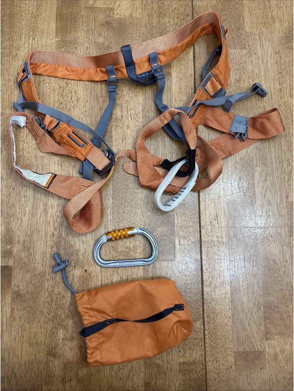 Black Diamond Couloir Glacier Travel Ski Mountaineering Harness With Petzl Am’D